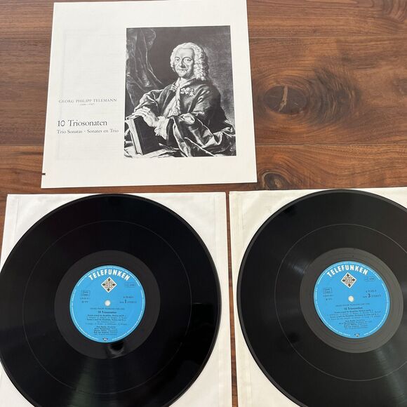 Georg Philipp Telemann 10 Triosonaten 2xLP Box Set 1978 Telefunken 6.35451 - Picture 3 of 9